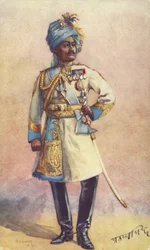 Major-Général Maharaja Sir Pratap Singh Bahadur, soldat indien